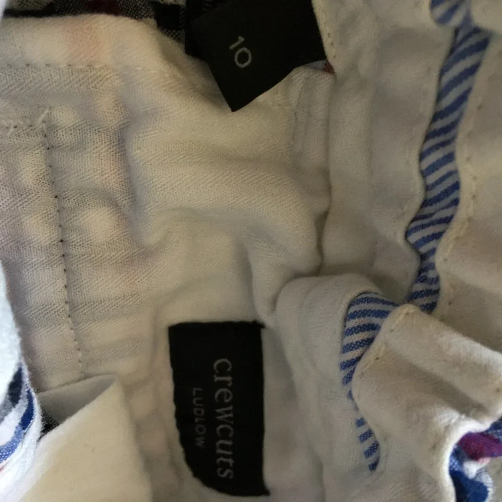 J. Crew Crewcuts Ludlow Slim Red White And Blue Pants Size 10 - Picture 2 of 5